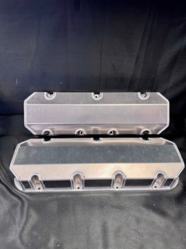 WILLIAMS BB CHEVY FABRICATED BILLET RAIL VALVE COVERS PLAIN